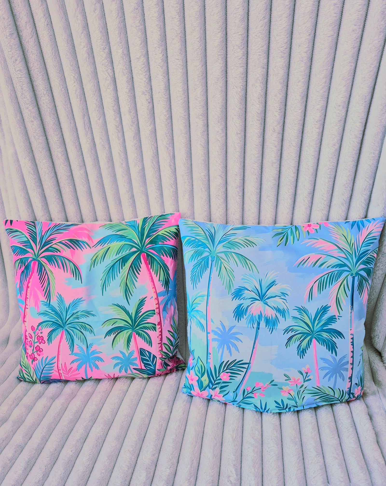 Lot de 2 housses de coussin 40x40cm décoration intérieur extérieur jardin meuble 
